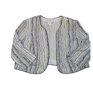 Jeanne Alexander Crop Jacket Womens Sz 22W Sequined Glam NYE Special Occasions